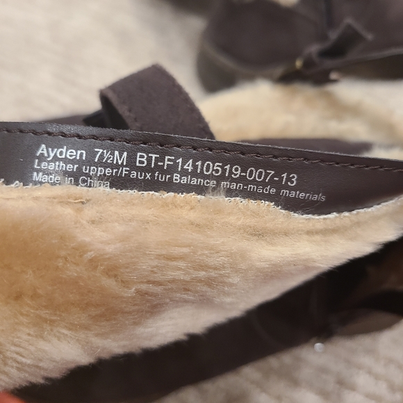 Bear traps winter boots upper leather and faux fur balance, man made materials - Picture 11 of 11